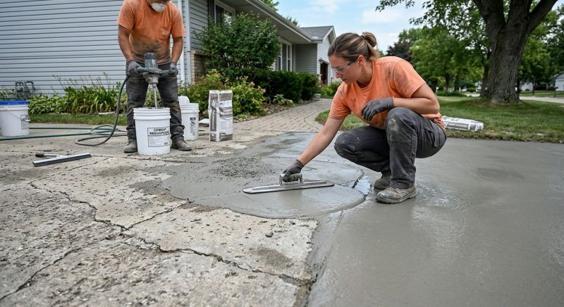 Garage Concrete Resurfacing in West Des Moines, IA